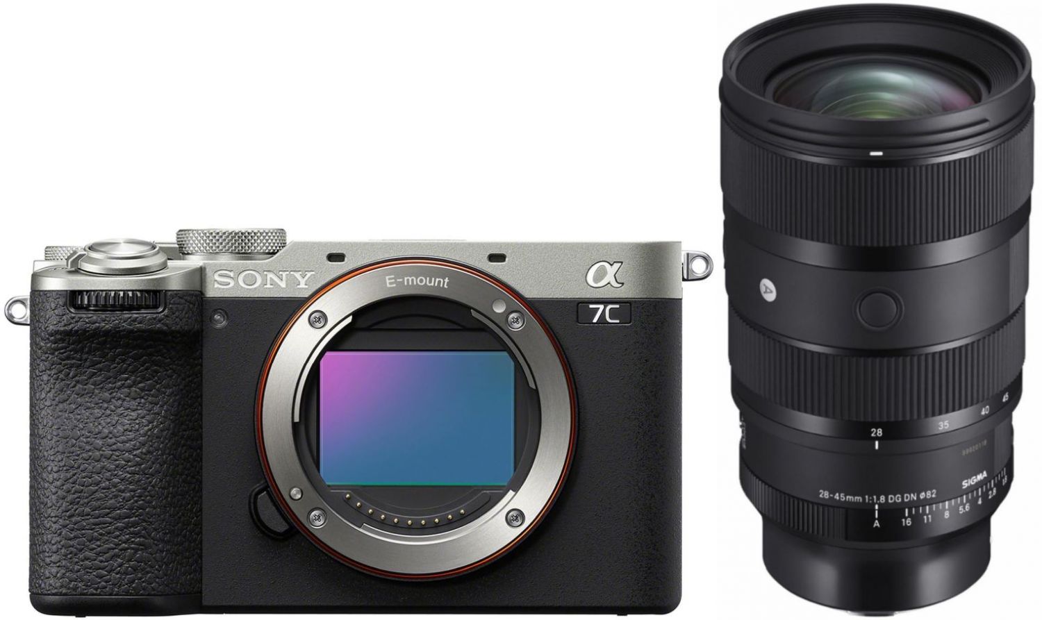 Sony Alpha A7C II Silver Sigma 28 45mm f/1.8 DG DN