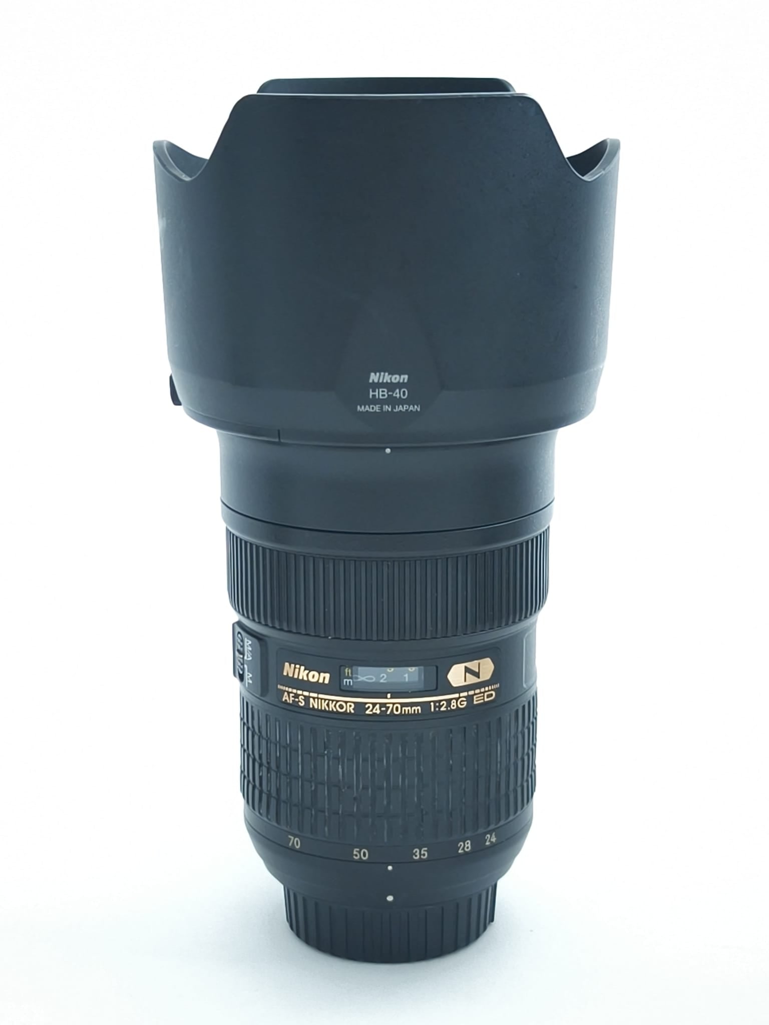 Nikon AF-S NIKKOR 24-70mm f2.8G ED usato con paraluce HB-40 - Giordano Photo