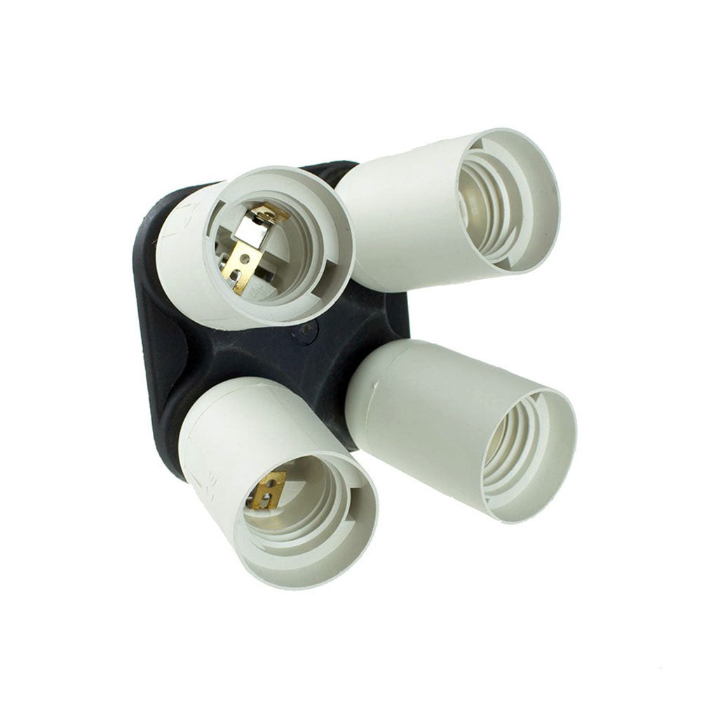 Take 1x4 E27 Portalampada Quadruplo con Aggancio E27