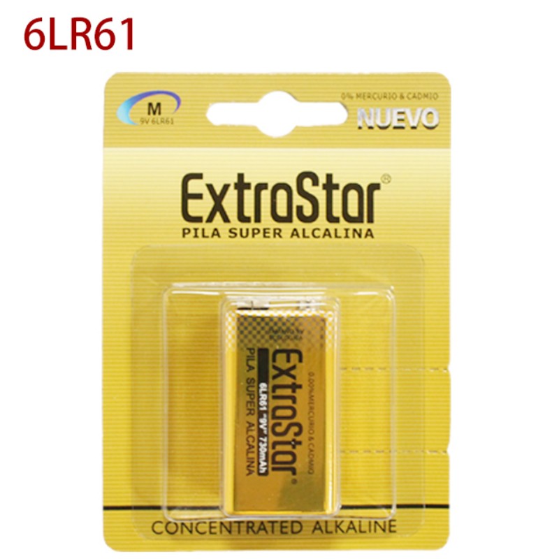 Extrastar Pila Alcalina da 9V in Blister