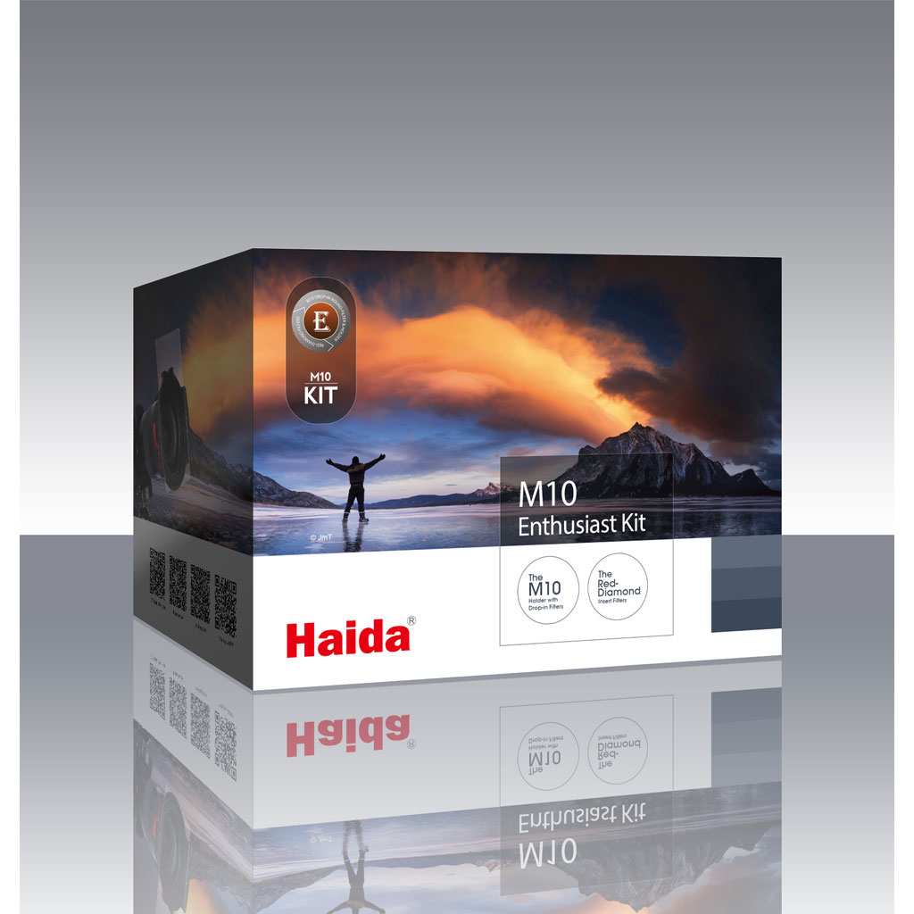 Haida M10 Enthusiast Kit Holder + Drop-In Polarizzatore + Anelli + 2x Filtri a Lastra Red Diamond (Medium ND8 + ND1000)  + Bors