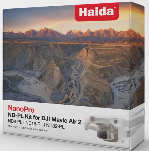 Haida Kit Filtri NanoPro ND-PL per DJI Mavic Air2 (ND8-PL + ND16-PL + ND32-PL)