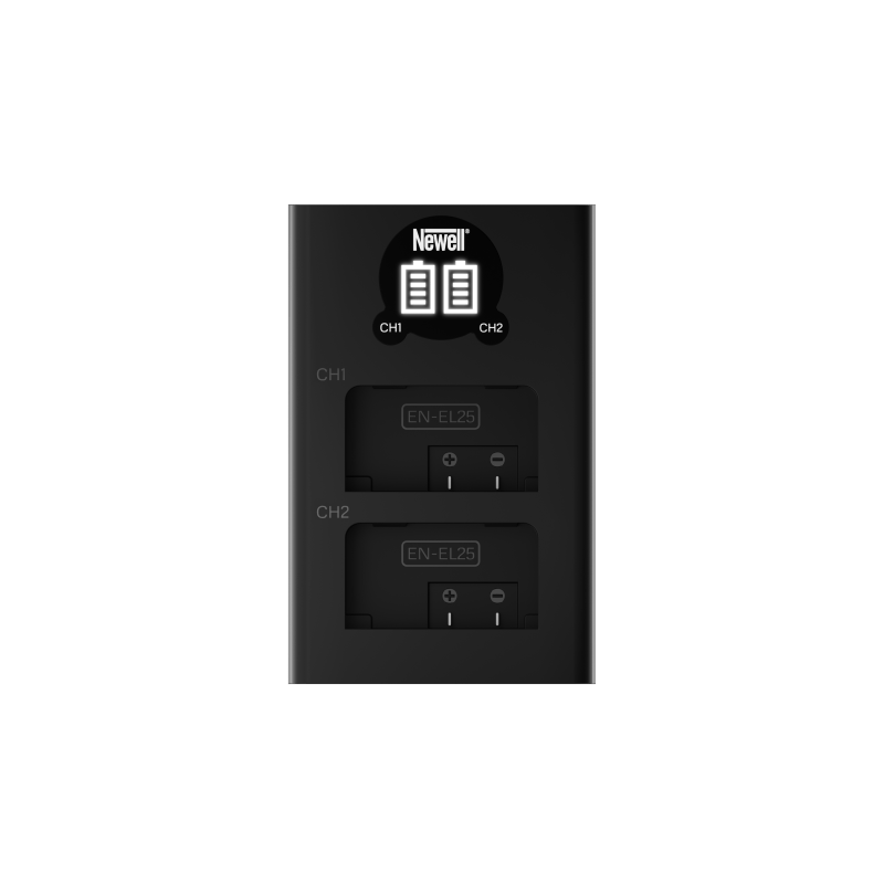Dual-channel charger for EN-EL25 batteries Newell DL-USB-C for Nikon