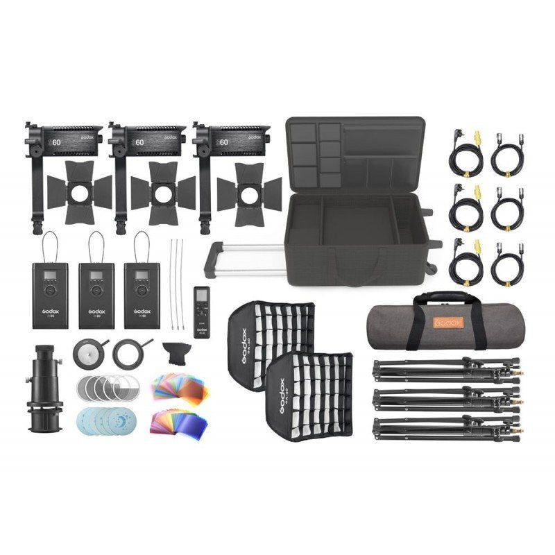 Godox S60-D Kit di 3 illuminatori + accessori