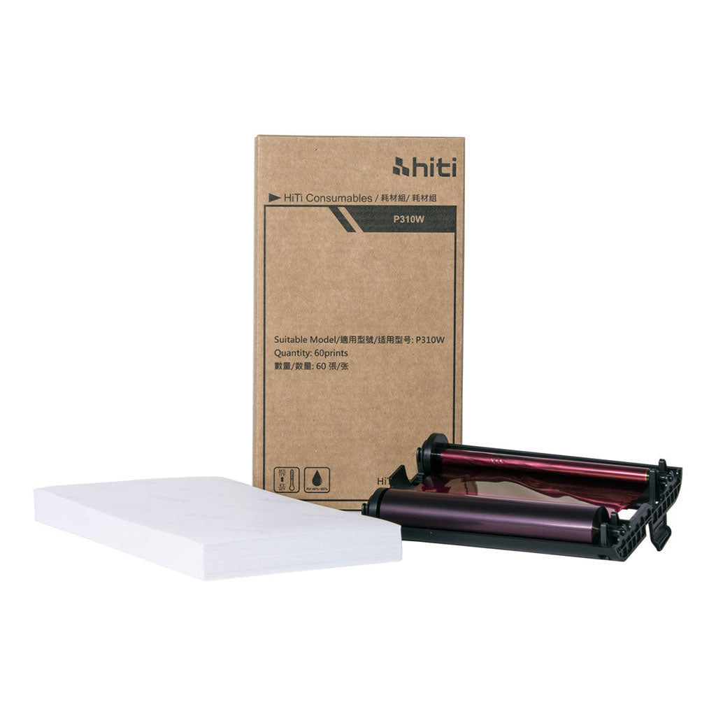 Hiti Carta + Ribbon per P310W, Formato 10x15, 60 Stampe