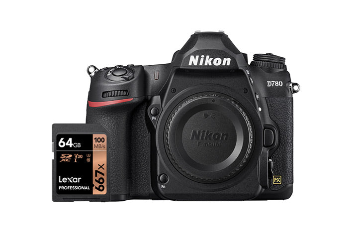 Nikon D780 Body Camera + SD 64GB Lexar Pro 800x - 4 YEAR NITAL WARRANTY ITALY