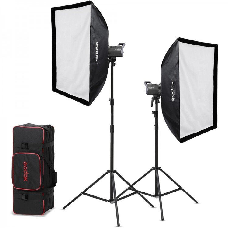 K2 Godox Kit Litemons 2x illuminatore LA150Bi bicolore + accessori