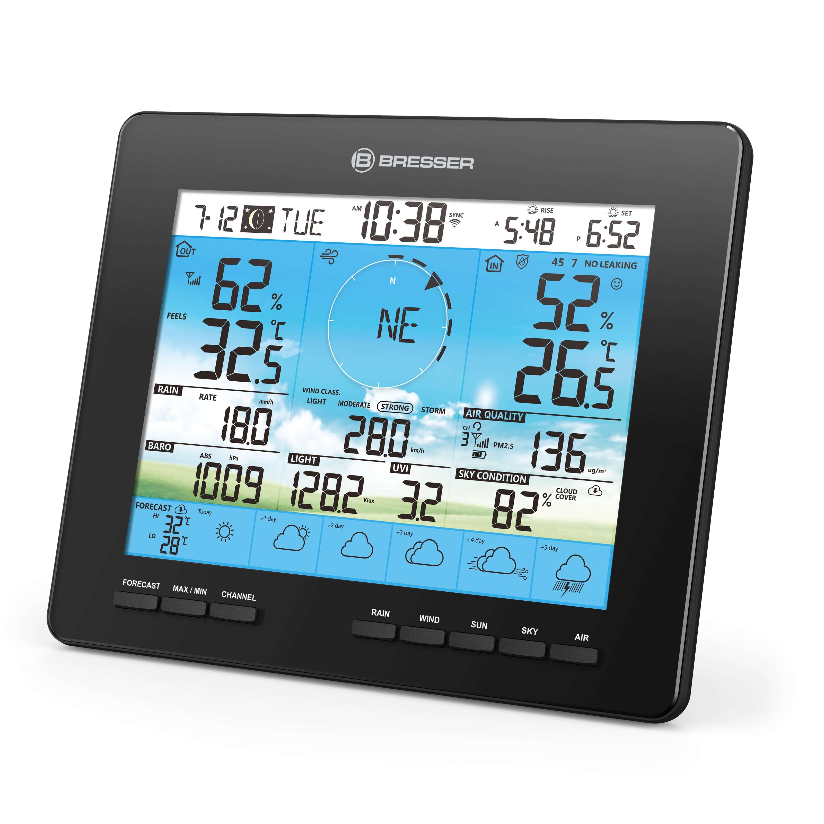 Bresser Stazione meteorologica 4CAST PRO WLAN 6 giorni BRESSER 7 in 1 ad energia solare