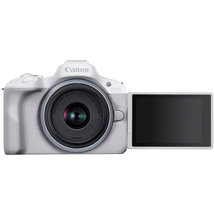 Canon EOS R50 White + RF-S 18-45mm IS STM