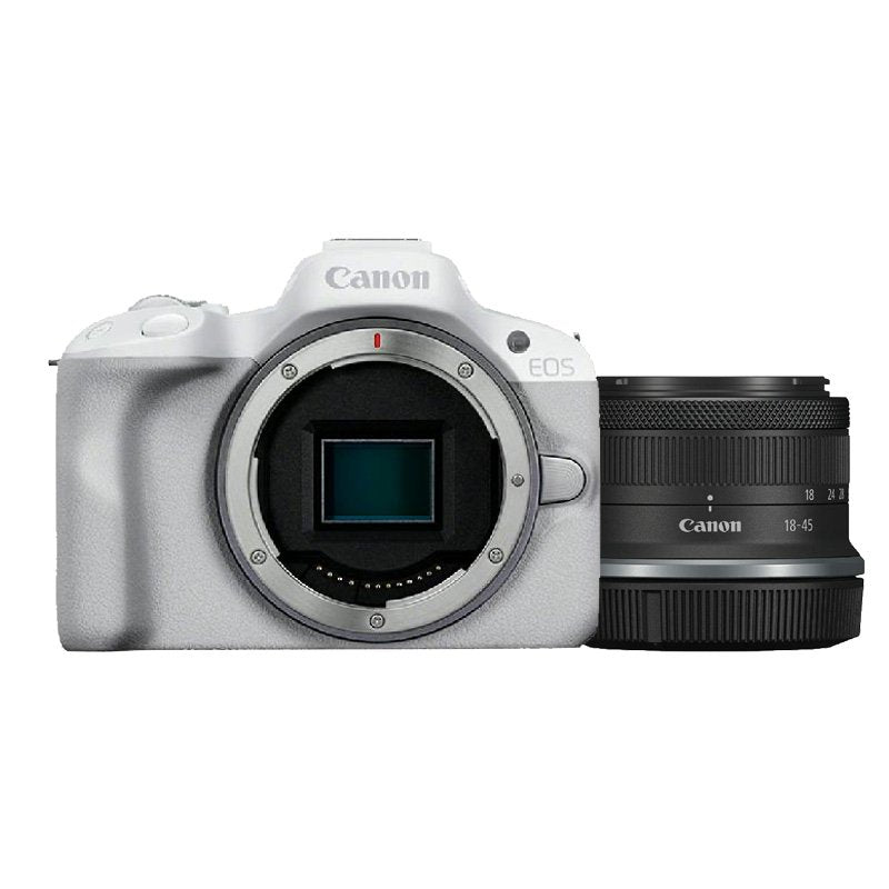 Canon EOS R50 White + RF-S 18-45mm IS STM