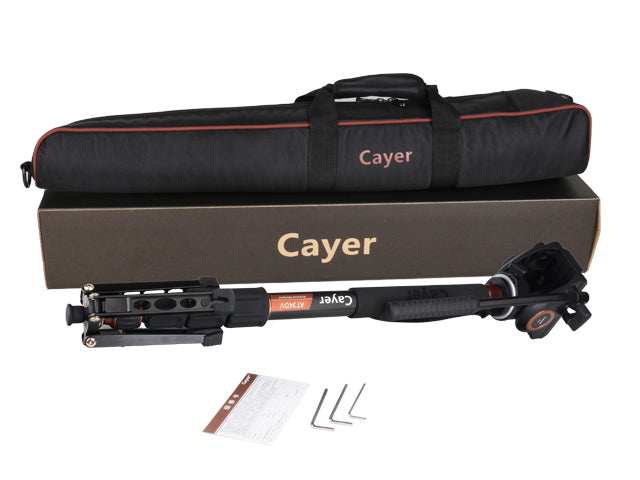 Cayer CT34DVK3 Monopiede in Carbonio con Testa Fluida da 1.8m