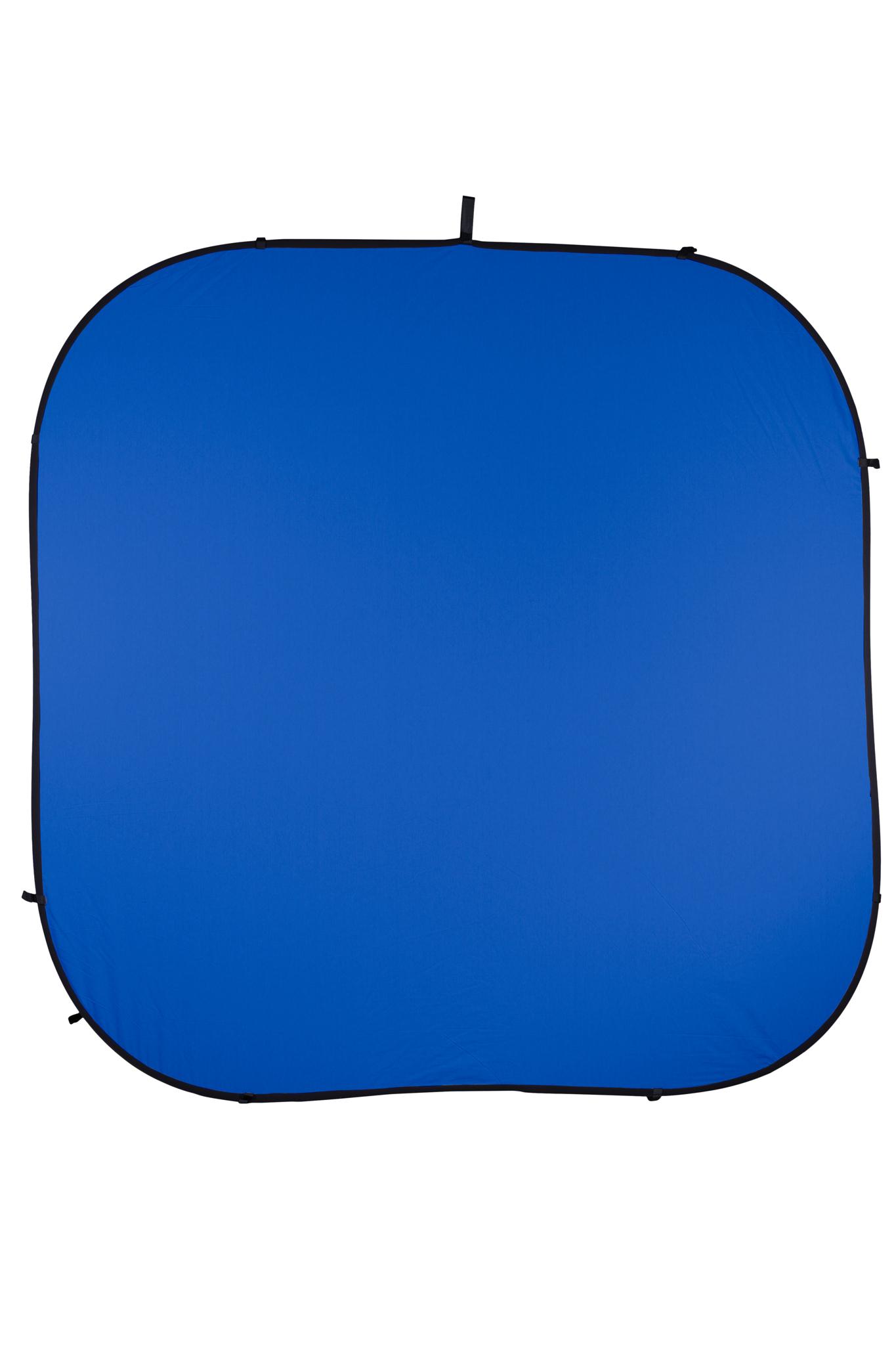 Take TK-BGP-GB Fondale a Pannello Richiudibile, Colori Verde/Blu Greenscreen/Blu, Ovale Dimensioni 240x240cm