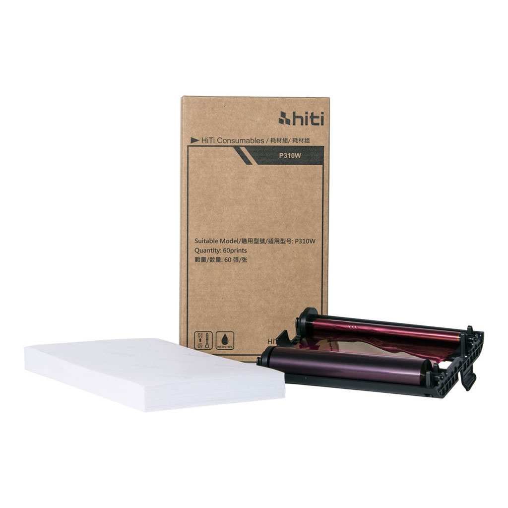 Hiti Carta + Ribbon per P310W, Formato 10x15, 60 Stampe