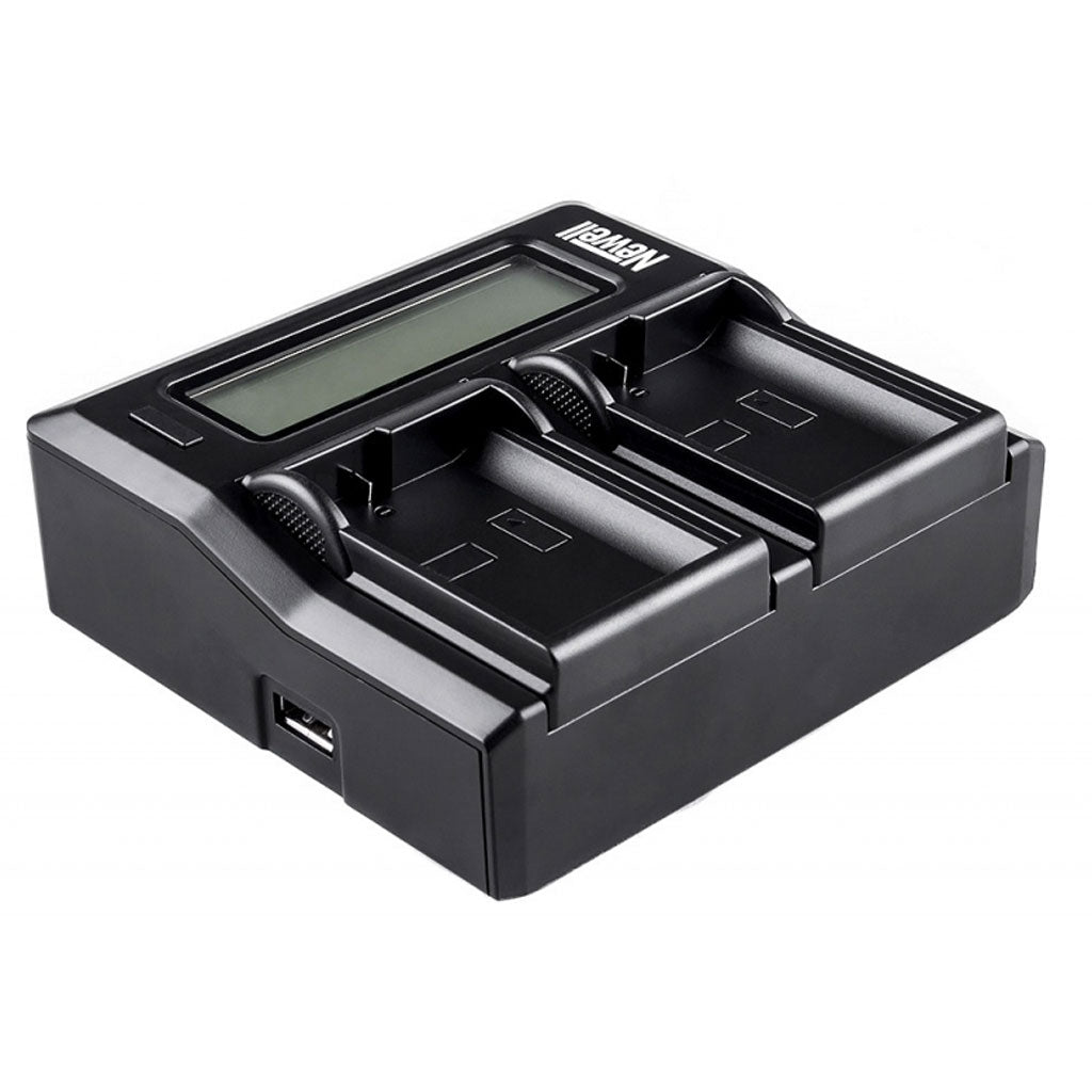 Newell Caricabatterie Doppio con LCD Compatibile per 2 Batterie Nikon EN-EL15