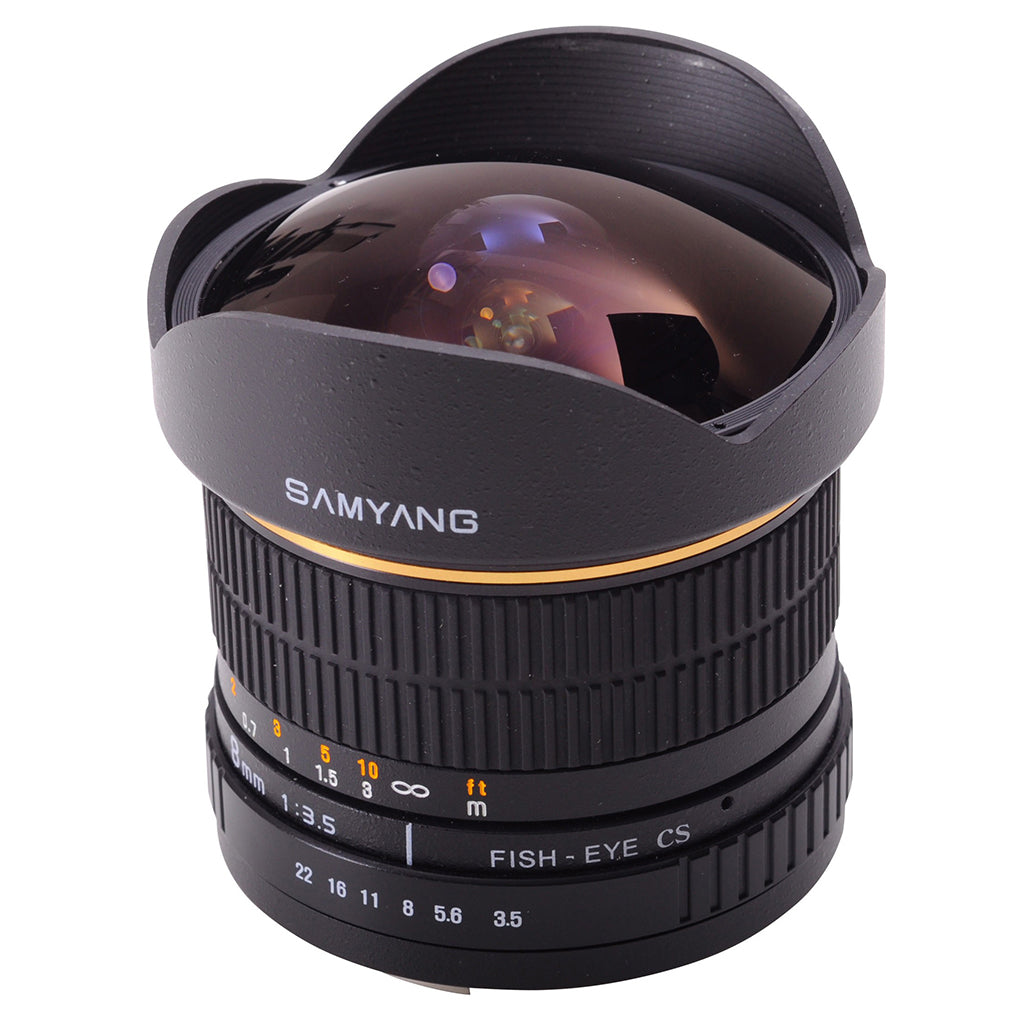 Samyang Obiettivo 8mm f/3,5 SOLO APS-C + adattatore Sony E