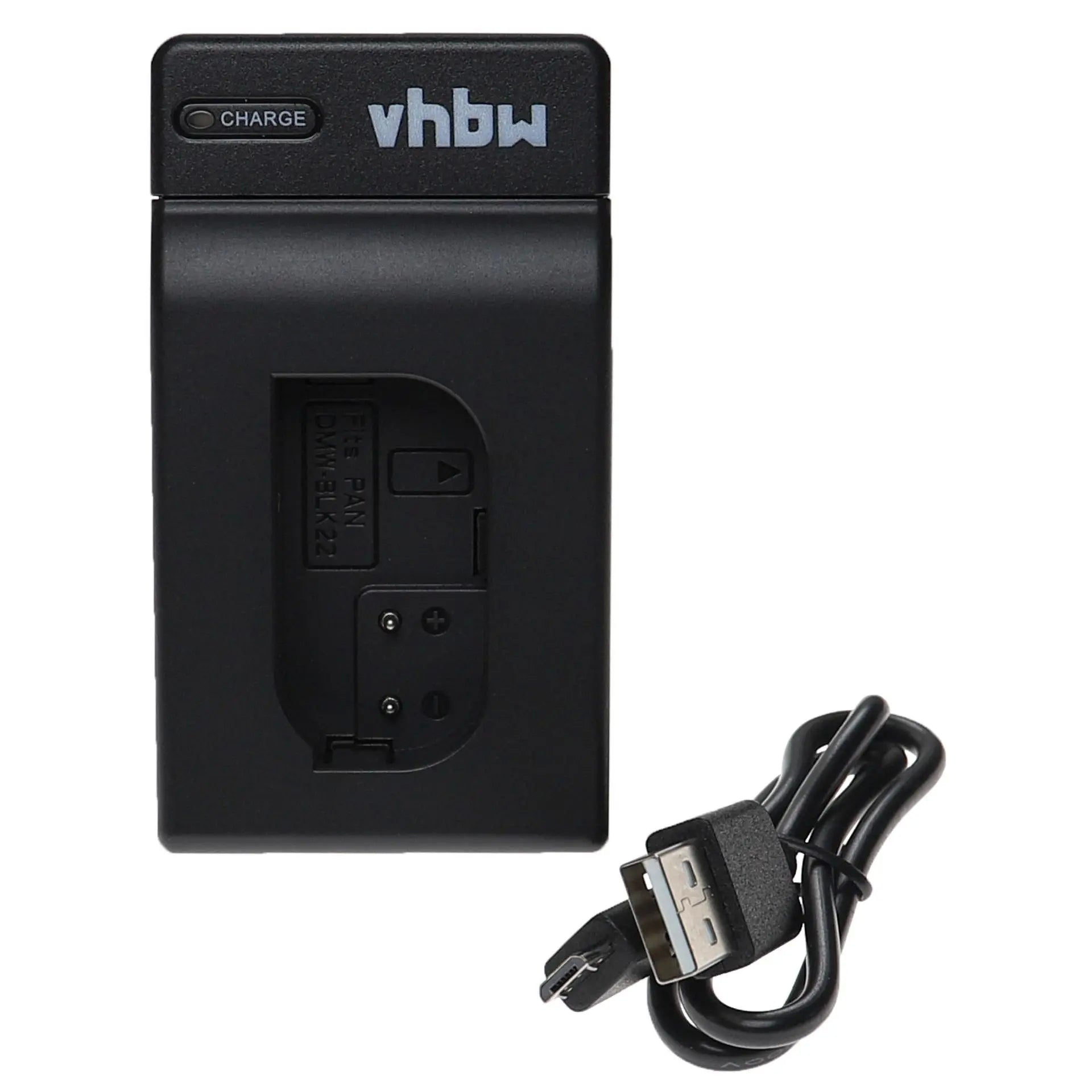 VHBW Caricabatteria USB Compatibile con Batteria Panasonic DMW-BLK22 S5 S5 II GH5 II G9