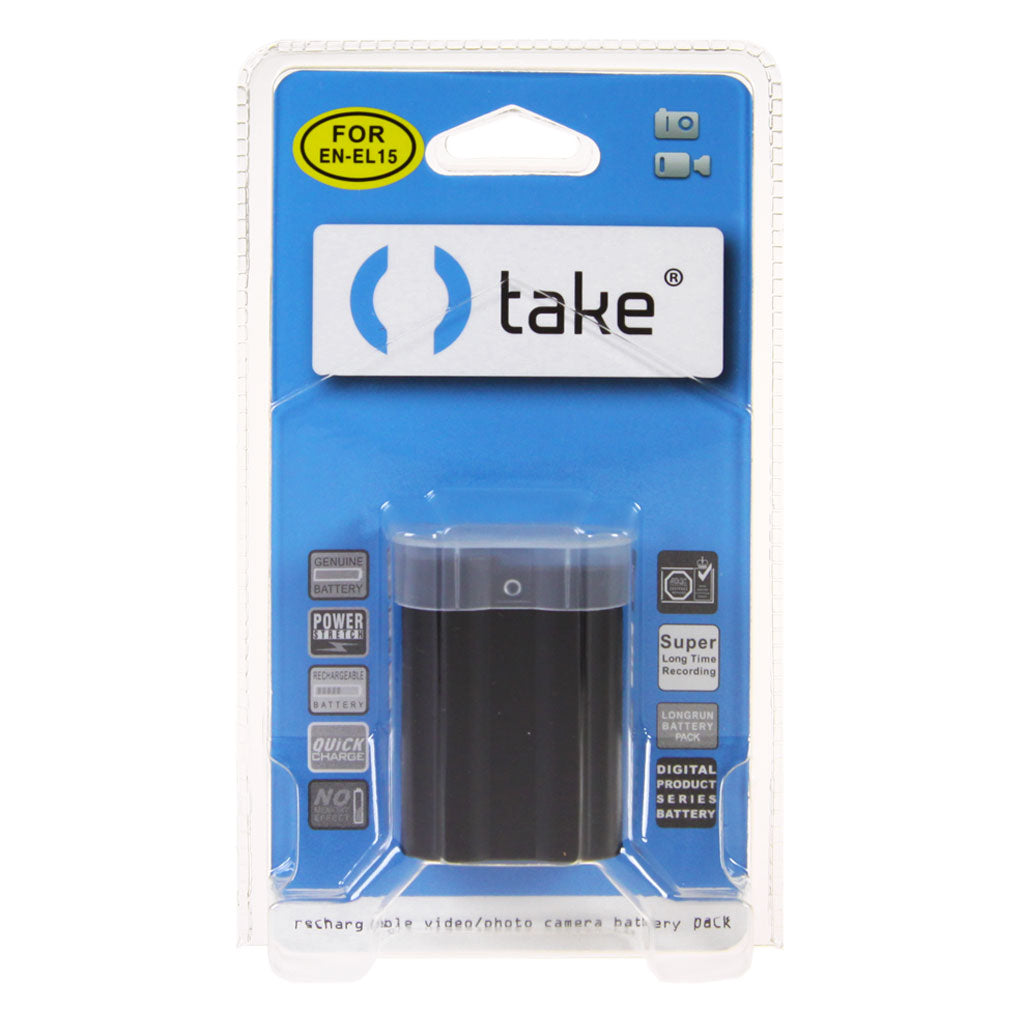 Take TK-EN-EL15B Compatibile con Batteria Li-Ion 2000mah Nikon EN-EL15 in Blister