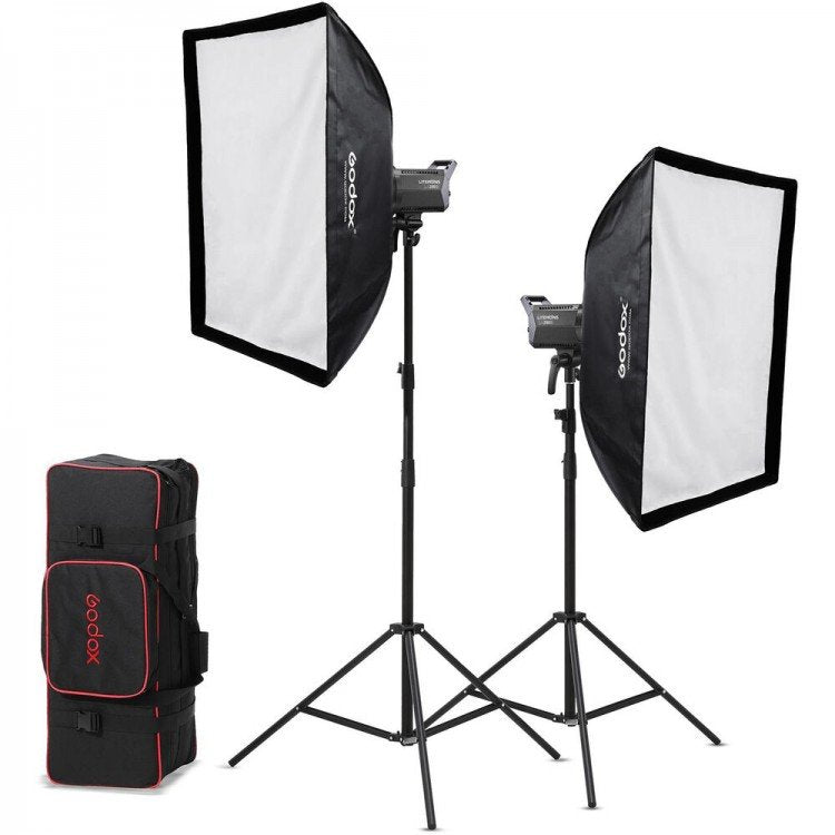K2 Godox Kit Litemons 2x illuminatore LA200D + accessori