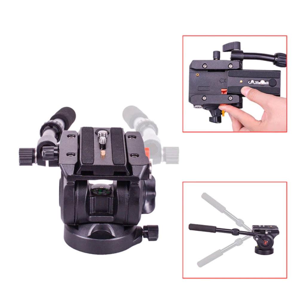 Take TK-HV1 Testa Fluida per Riprese Video con Piastra tipo Manfrotto 501PL
