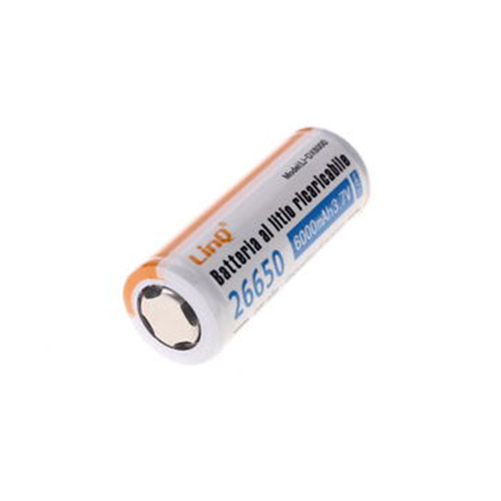 LinQ Batteria al Litio Ricaricabile 26650 6000mAh 3,7V Li-DX6000