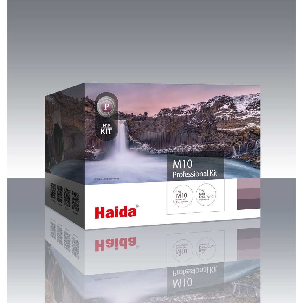 Haida M10 Professional Kit Holder + Drop-In Polarizzatore + Anelli + 4x Filtri a Lastra Red Diamond + Borsa