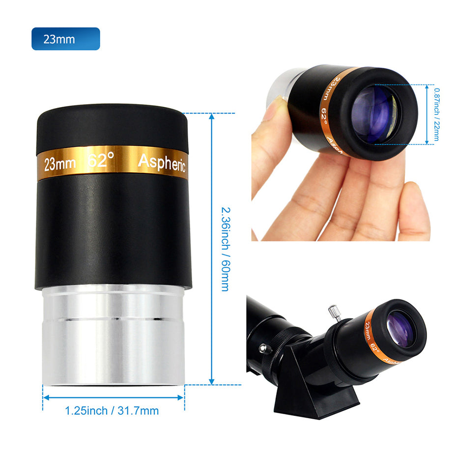 Take TK-OC23MM Oculare Asferico da 23mm a 62° da 1.25 pol