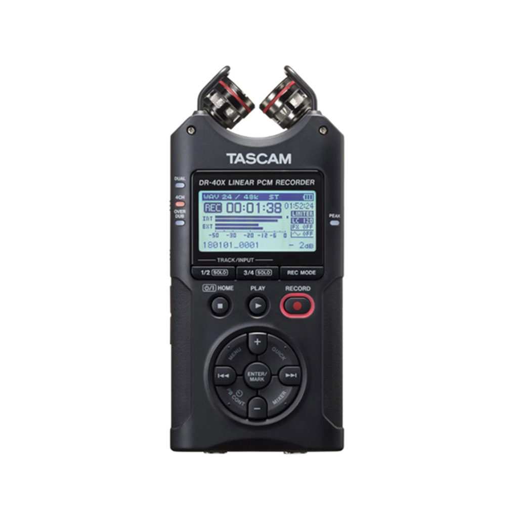 Tascam DR-40X Registratore Digitale Palmare, 4 Tracce, Interfaccia Audio USB 2 In/ 2 Out