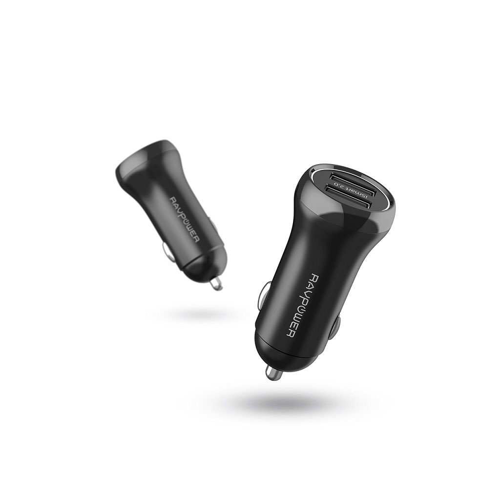 RAVPower RP-PC086 Adattatore 18W da Accendisigari 12-24V a USB (2 Porte)