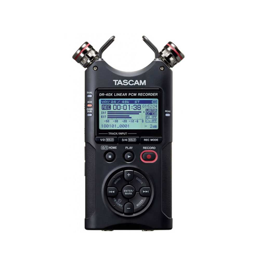 Tascam DR-40X Registratore Digitale Palmare, 4 Tracce, Interfaccia Audio USB 2 In/ 2 Out