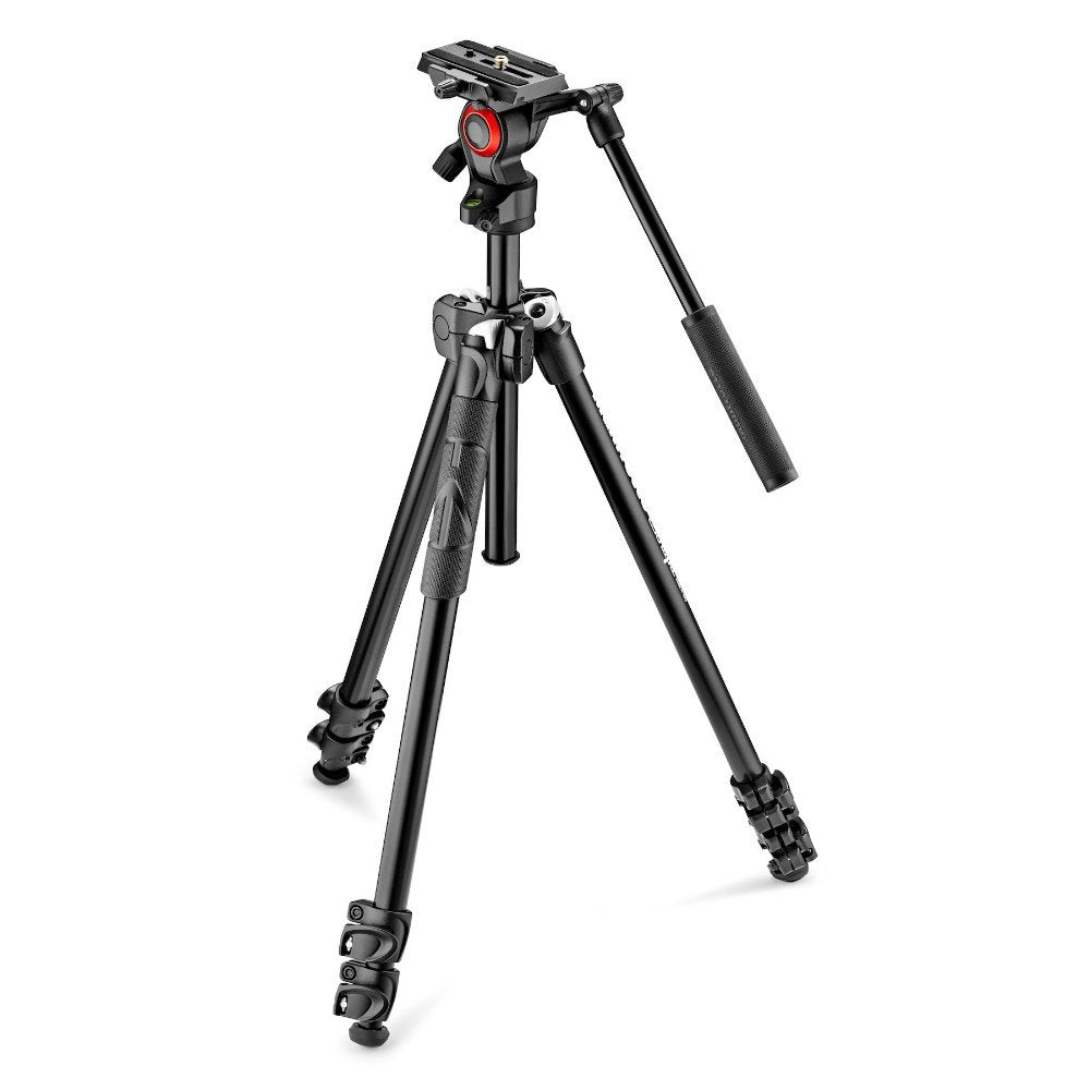 Kit treppiede in alluminio Manfrotto MK290LTA3-V con testa fluida video MVH400AH