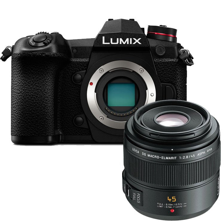 Panasonic Lumix DC-G9 nero + 45 mm Leica DG-Elmarit ASPH