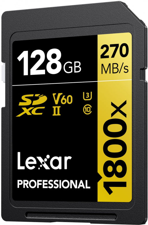 Lexar Scheda SD Professional SDXC Oro 128GB 1800x UHS-II V60