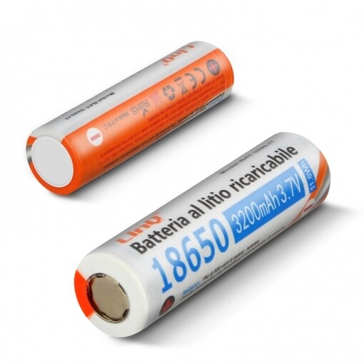LinQ BAT-3200PT Coppia Batterie al Litio 18650 da 3200mAh