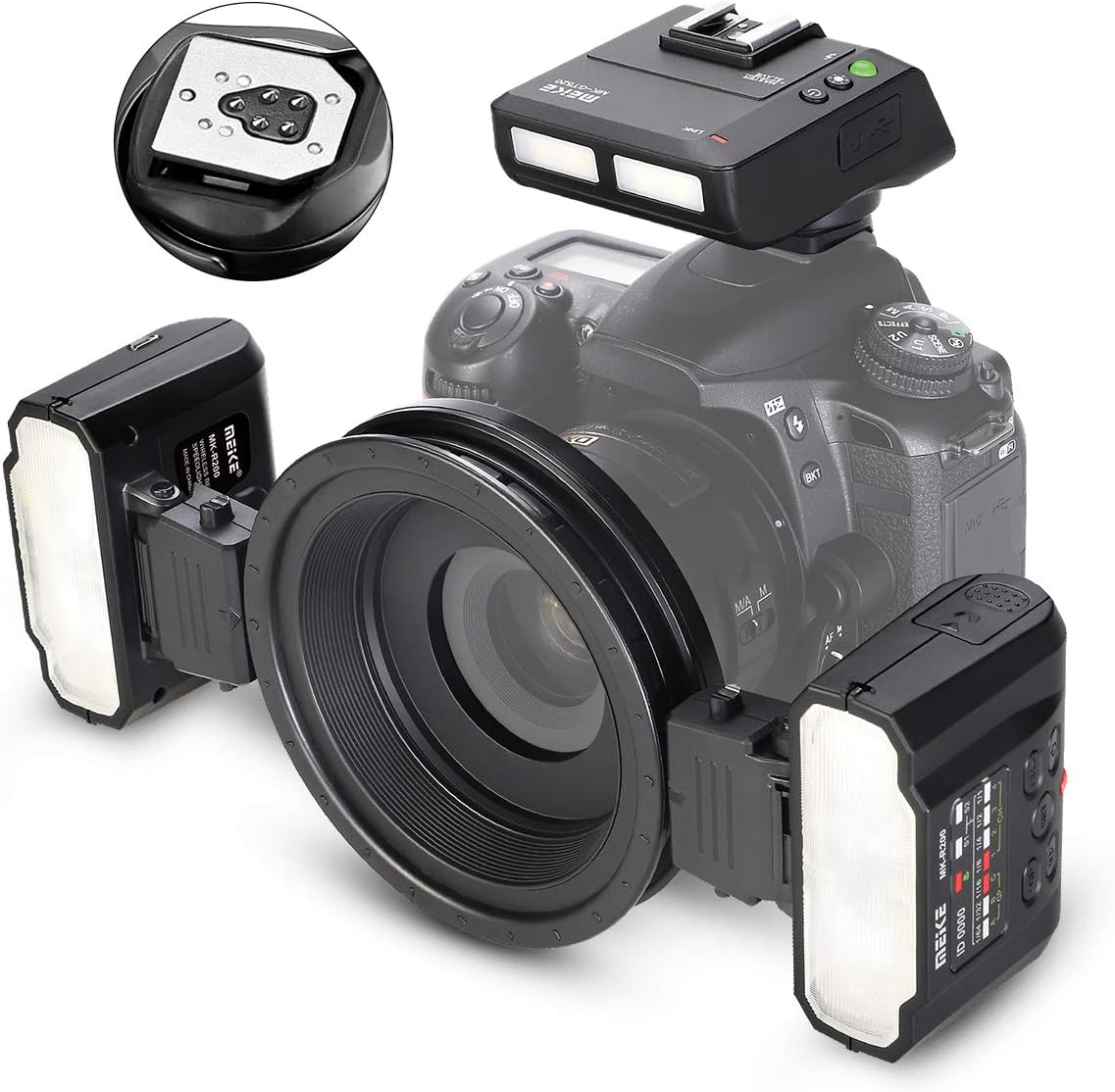 Meike TTL MK-MT24 II Macro flash set per Canon