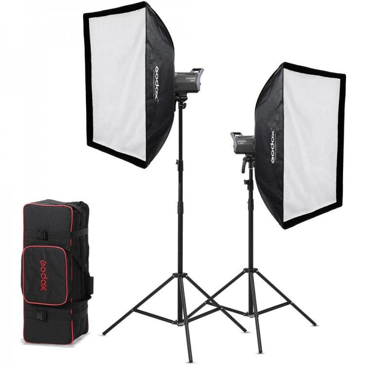 K2 Godox Kit Litemons 2x illuminatore LA200Bi bicolore + accessori