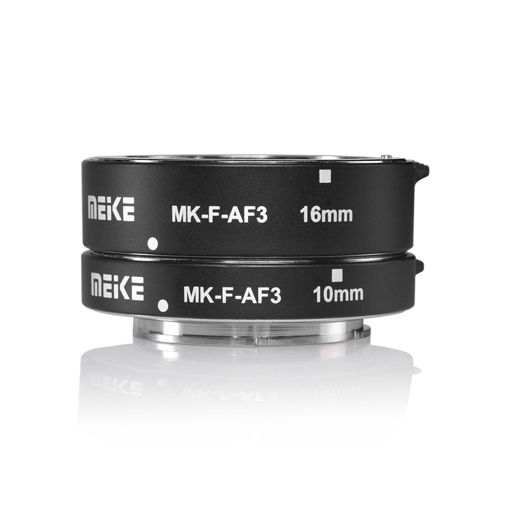 Meike MK-F-AF3 Tubi di Prolunga Estensione Macro AF Autofocus per Fuji X, Baionette in Metallo