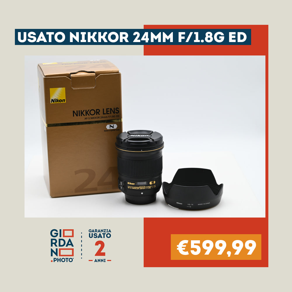 [Usato] Nikon Obiettivo AF-S Nikkor 24mm f/1.8G ED