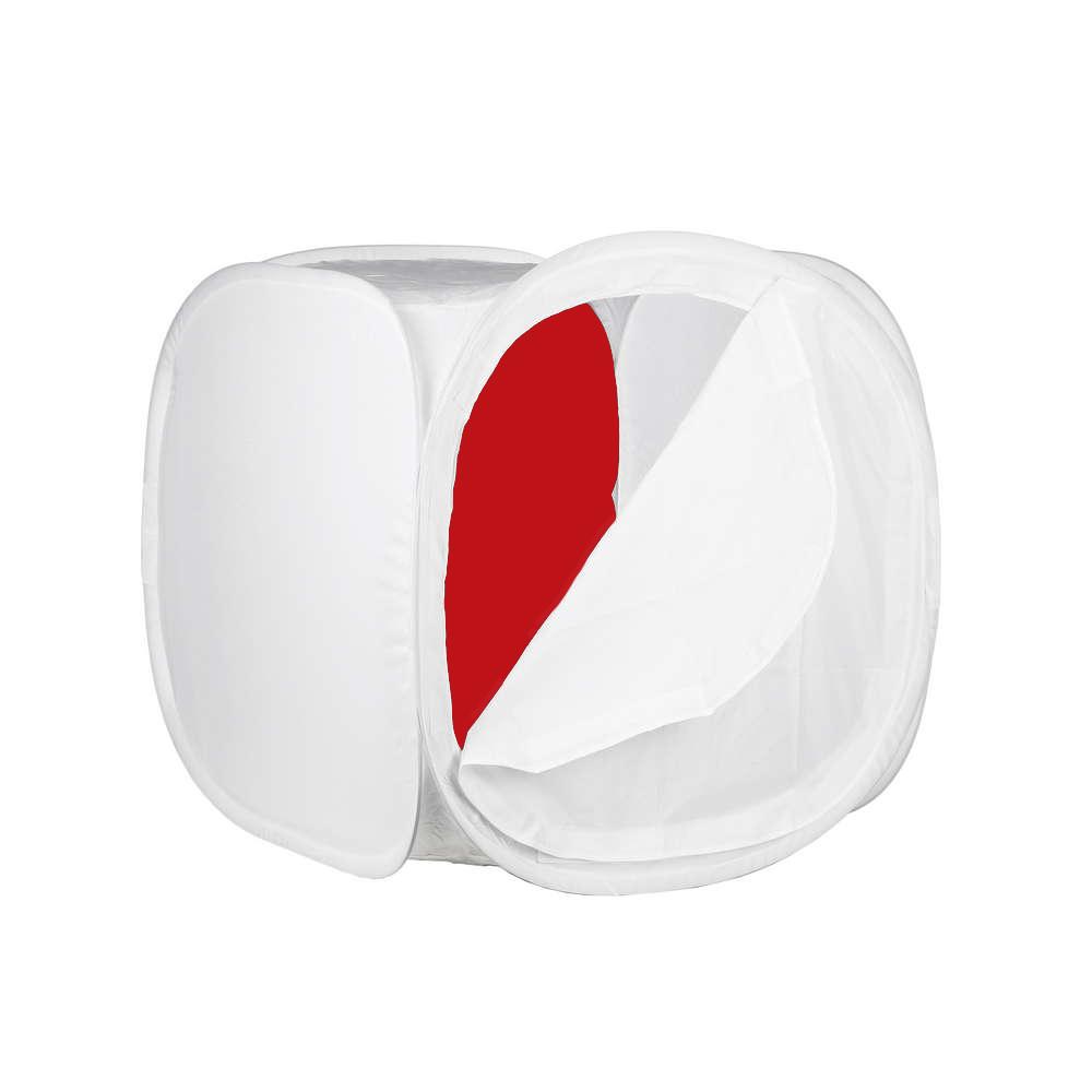 TK-TENT80 Cubo Fotografico 80x80x80 Cm – 4 Fondali Inclusi (Bianco, Nero, Blu, Rosso)