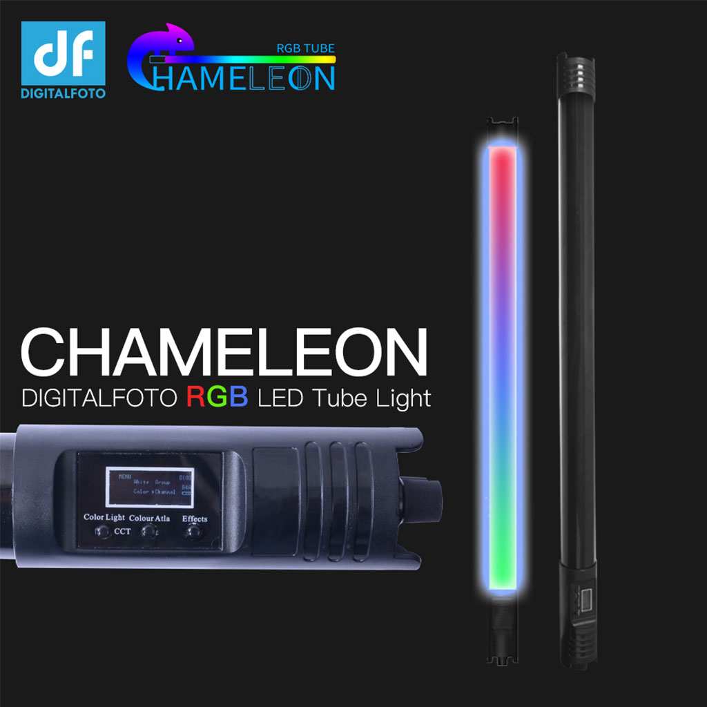 DigitalFoto Chameleon2 Tubo LED RGB con Effetti, Lunghezza 60cm, Controllo con APP
